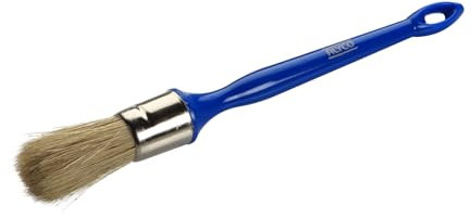 Brocha Redonda con Casquillo de Acero Inoxidable Nº8, Ideal para Pintar y Detalles en diversas Superficies.