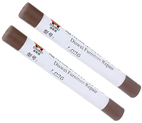 ZASCHMOY Mobili Riparazioni di Vernice Set di Pastello in Cera - 2 Pezzi Penne Graffi in Legno per Riparazione del Pavimento e Mobili - Finitura Bianca Dimensioni Compatte Facili da Usare (Verde