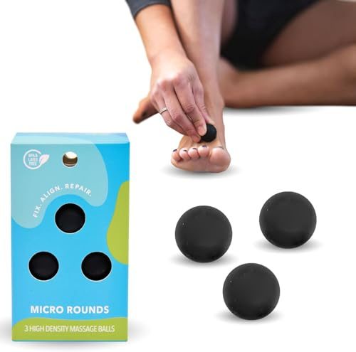 Micro Rounds – Firm Yoga Deep Tissue Massage Ball Set – Myofascial Release Balls for Feet, Plantar Fasciitis, Jaw & Hands – Trigger Point & Mobility Therapy (3-Pack)