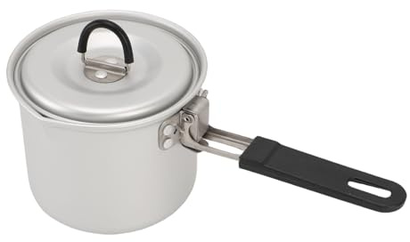 Aramox Petite Casserole à Lait, Matériau en Aluminium de qualité Alimentaire Portable Chauffage Rapide Pliable de Camping pour la Cuisson de Randonnée en Plein Air