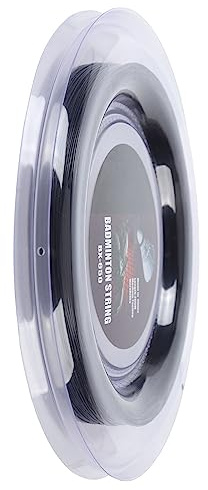 HERCHR Tennissträng 0,72 mm 200 m badmintonracket sträng nylon badminton träning racketsträng racket ersättningsledningar trådtråd högelastisk för badmintonträning (svart)