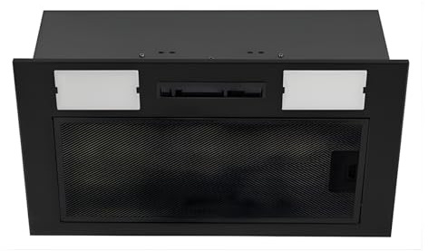 SIA UC52BL 52cm Black Built In Integrated Cupboard Canopy Cooker Hood Extractor Fan