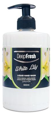 Deep Fresh Floral Hand Wash Set, White Lily, Pink Rose, Blue Orchid Fragrances, Liquid Soap with Pump Dispenser, 500ml, 12 Pack