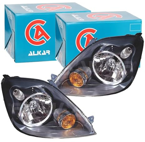 2X Alkar Halogen Scheinwerfer Satz links+rechts | 2745387 + 2746387 Kompatibel mit Fiesta V (jh_, Jd_),fiesta V Van
