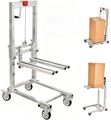 Handwinden-Stapler, manueller Hubwagen, 60 kg Tragkraft, multifunktionaler Palettenhubwagen aus Stahl