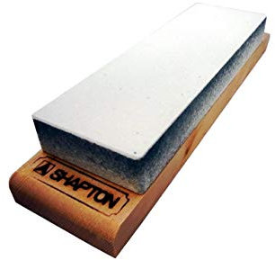 Shapton - Piedra de afilar japonesa de cerámica M24 (grano áspero, 120,24 mm, con base de madera)