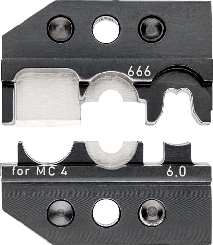 KNIPEX Crimpeinsatz für Crimp-Systemzange, für MC4-Stecker, 97 49 66 6 | MC4 und MC4 Evo 2, 6 mm², F-Crimp, PV-Stecker