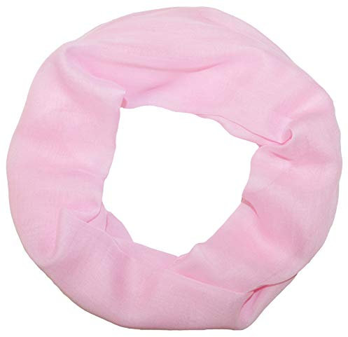 thb Richter Loopschal Schlauchschal Rundschal unifarben einfarbig basic Frühling Sommer Uni Farben Leicht (Rosa-3#)