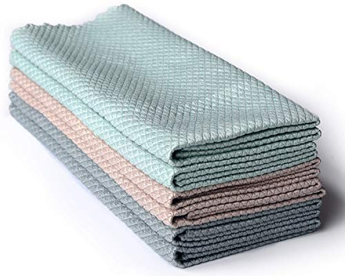 HRainbow Lot de 6 Chiffon de Nettoyage en Microfibre Multifunction pour la Salle de Bain Maison Cuisine Bureau Voiture Moto,Multicolore,40 x 30 cm