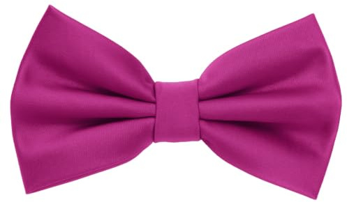 MASADA Herren Fliege Seidenlook, stufenlos verstellbar, handgefertigt, Hakenverschluss - 12 x 6 cm 100% Polyester