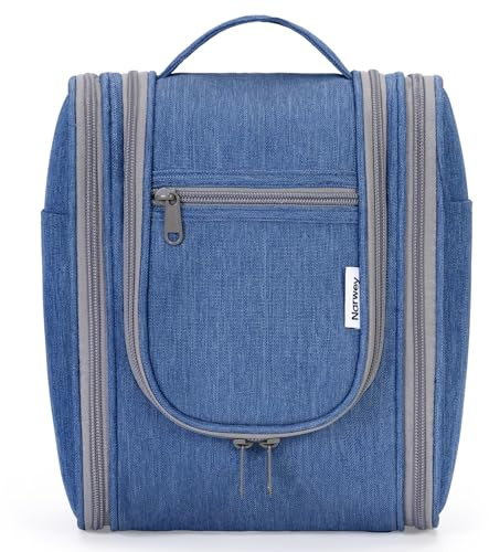 Narwey Kulturbeutel Herren zum Aufhängen, Klein Kulturtasche Kulturbeutel Herren Damen, Waschtasche Hanging Toiletry Bag Herren für Reise, Kosmetiktasche Make up Tasche für Frauen (Navy blau(Klein))