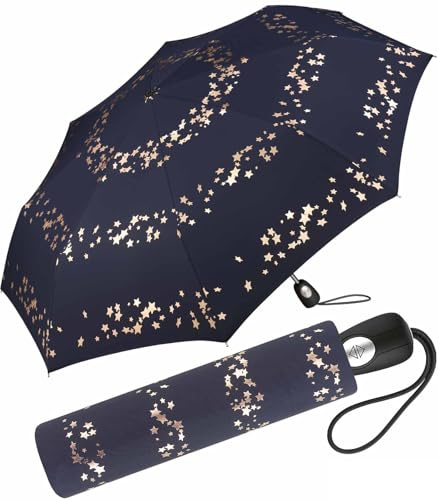 Pierre Cardin Taschenschirm Easymatic Light Etoile Metallique - Rosegold Lines