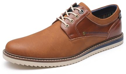 Bruno Marc Zapatos Cordones Zapatillas Casual Hombre | Cuero Sintético Suave, Plantilla Látex PU Amortiguación, Forro Absorbente Pies Secos, Suela TPR, Versátil Jeans Traje