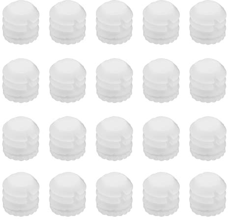 VGOL 100pcs Chevilles d'expansion Charnière M4x8mm Chevilles d'expansion en Plastique 4mm Blanc Charnière Cheville Inserts Accessoires pour Armoire 8.8x8mm
