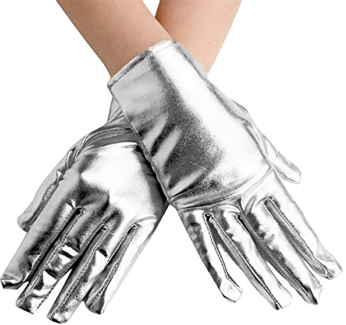 SamHeng Kurze Abendhandschuhe Handgelenk Länge Handschuhe Damen Kleid Handschuhe Oper Hochzeit Bankett Kleid Handschuhe für Tea Party Tanz