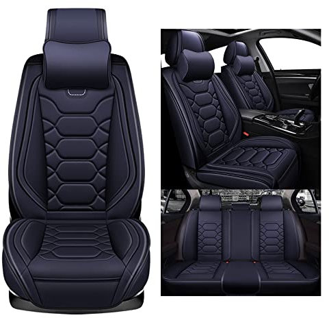nenyan Autositzbezüge Komplett Set Universal | Schonbezüge für Seat Ibiza 6K 6K2 FR 6L 6J | Auto Sitzbezüge Schwarz