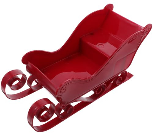 Amosfun Weihnachtsschlitten Deko SchlittenanhäNger Miniatur Weihnachtsbaum-Schmuck Kunststoff Schlitten-Ornament FüR Weihnachtsdeko Und Partydekoration 11X4.7X4.1 Zoll