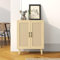Panana Meuble de Rangement en Rotin et MDF, Buffets Haut Aspect sur Salon, Chambre, 69 x 38 x 88 cm (Bois)