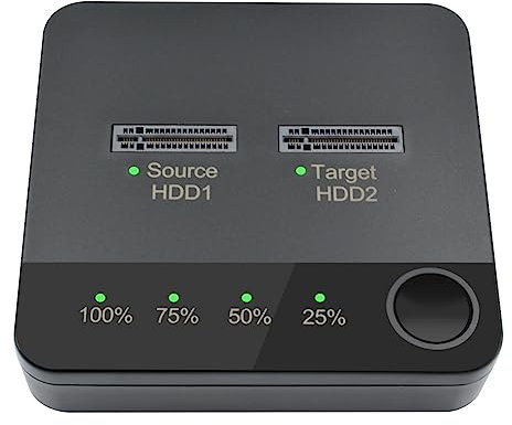 ISTOVO M.2 Duplicator M.2 Dual Bay SSD Enclosure EstacióN de Acoplamiento de Disco Duro Externo con Clon para M2 HDD SSD Reader