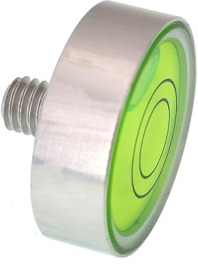 Umei Burbuja horizontal universal de metal con varilla de tornillo, nivel circular versátil, múltiples especificaciones de nivel para elegir (25 mm)