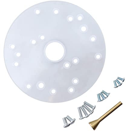 jojofuny 1set Electric Router Base Plate for Trim Routers Pre-drilled Patterns Easy Installation and Replacement Screws for Woodworking Projects