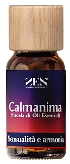Oli Essenziali per Diffusori, Calmanima 10 ml, Miscela di Oli per Diffusori con Arancio, Ylang Ylang, Geranio e Legno di Cedro, Oli Essenziali Naturali per Aromaterapia e Massaggi