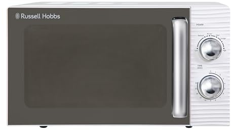 Forno a Microonde Manuale Solo Russell Hobbs RHM1731 Inspire da 17L e 700W, Bianco, con 5 Livelli di Potenza, Timer, Funzione Scongelamento, Facile da Pulire.