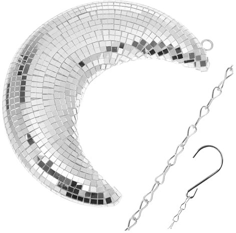 TOYANDONA Ciondolo in Argento Palla Da Discoteca Lunare Decorazioni Per Palline Da Discoteca Luce Da Discoteca a Specchio Da Palcoscenico Decorazioni Sospese Ordinario