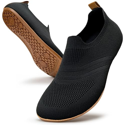 KOWAYI Pantoufles Pieds Nus pour Femme et Homme - Chaussons antidérapants fermés pour la Maison, 1340 Noir, 46/47 EU