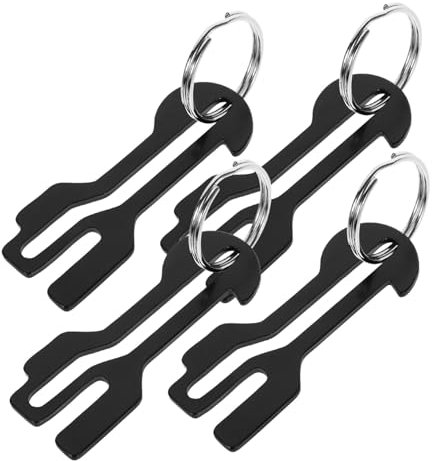 Zerodeko 4pcs Stainless Steel Shopping Cart Token Keyring Portable Trolley Holder for Supermarket Use Stylish Removable Token Keychain