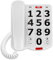 Big Button Desktop Phone for Seniors, Landline Telephone for Home with Number Memory and Redial Function, Easy to Read Buttons, Ideal for Visually Impaired Users