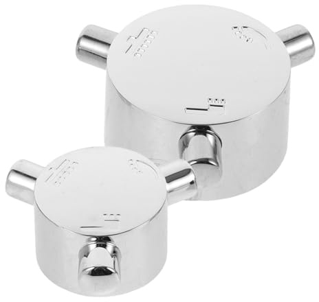 Manija de Grifo de Ducha de Aleación Plata, 2 Piezas, Conmutador | Lavabo y Fregadero, Uso Doméstico, Diseño Elegante y Simple, Práctico y Cómodo de Manejar