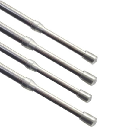 Tension Rods for Curtain Satin Silver Extendable No Drill Net Curtain Pole Rail Rod (40-60cm)