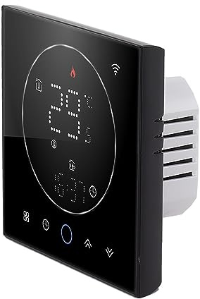 Generic Termostato Wifi a Colori a LED Intelligente per Riscaldamento dell'acqua da 95 a 240 V, Termostato Programmabile di Controllo Vocale per Casa Intelligente, PC/ABS Ingegneristica Plastica