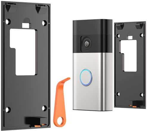 TECKNET Ring Doorbell Mount for Ring Battery Video Doorbell (2024 Relaese), 2-in-1 Doorbell Bracket with Adhesive Pad or Screw Mounting, Secure Ring Doorbell Accessories for Houses, Flats & Offices