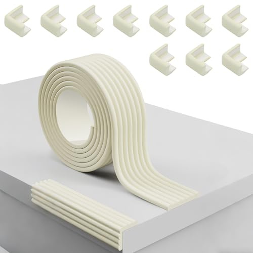 5m Kantenschutz Schaumstoff für Baby Kinder, 10x Eckenschutz, 8 cm Breit Klebe Eckenschutz Tischkantenschutz Baby, Kantenschutz Selbstklebend für Kinderbett,Tisch,Möbel Kante
