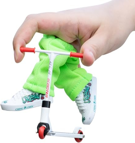Fyrdyn Finger Scooter Set Mit Zubehör Werkzeug | Finger Scooter Modell Aus Legierung | Interaktives Fingerspielzeug | Fingerboard-Tricks-Spielzeug Für Kinder Und Skateboard-Enthusiasten