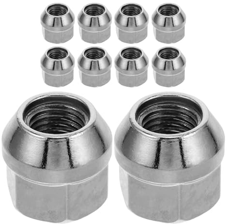 HEALEEP Écrous de Roue Ouverts M12x1,5 pour Camping-Car, 10 Pièces, Brides et Moyeux Compatibles, Acier, Accessoires Pneus Jantes Auto, Goujons Roue Remorque