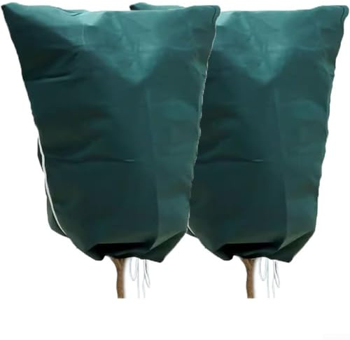 2 fundas de protección contra heladas con cremallera para plantas de jardín como rosas, caléndulas, girasoles y vegetación de paisaje (80 x 120 cm)