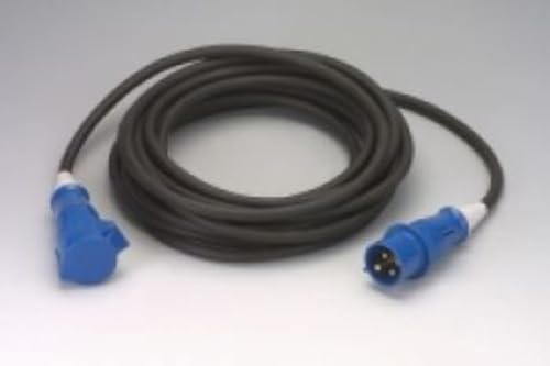 Kalitec Cavo di Prolunga CEE 20m - 230V 16A H07RN-F 3G2,5 per Campeggio | Cavo professionale IP44 per camper e roulotte, spina e giunto a 3 poli, ideale per uso esterno in cantiere o giardino