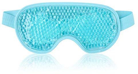 County Aqua Peas Cooling Gel Eye Mask - Cool/Warm Therapy - Perfect For Insomnia, Puffy Eyes & Dark Circles (Turqoise)