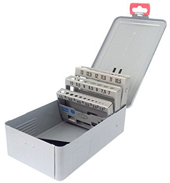 Boîte vide en tôle, porte-forets de 1 à 13 x 0,5 mm pour perceuse. La bonne pointe toujours à portée de main