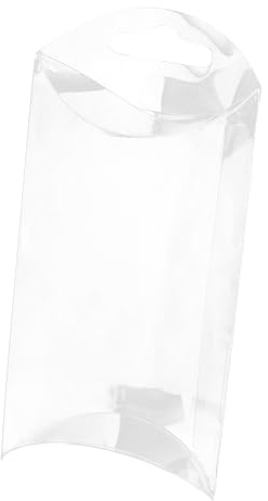 Kissenboxen transparent mit Lochung 50 Stk. Geschenkbox Blister-Verpackung Sichtverpackung