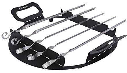 Kukmara Spießhalter für Utschak 12 Liter inklusive 5 Schaschlikspießen