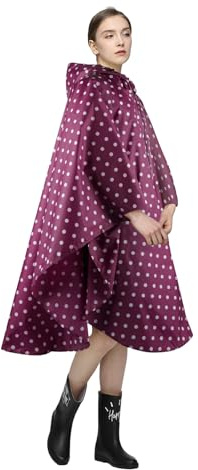 LAMA Poncho de Lluvia Impermeable, Ligero y Reutilizable, Chaqueta de Lluvia para Senderismo con Capucha y bolsa de Transporte para Adultos, Mujeres, Hombres, Actividades al Aire Libre