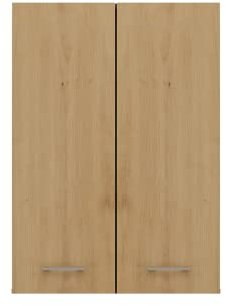 ADGO Lavadora Armario Colgante Baño Estante Dos Puertas 4 Estantes Ancho: 64 cm Altura: 90 cm Profundidad: 30 cm Amplia Toalla y Detergente (Antracita/Roble Artisan)