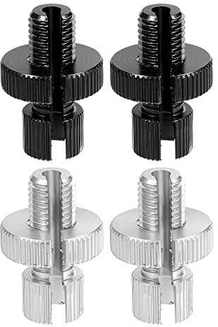 X AUTOHAUX 4 Pcs Tornillo Ajustador De Cable Embrague Freno Negro Aluminio | Aleación De Aluminio, M10