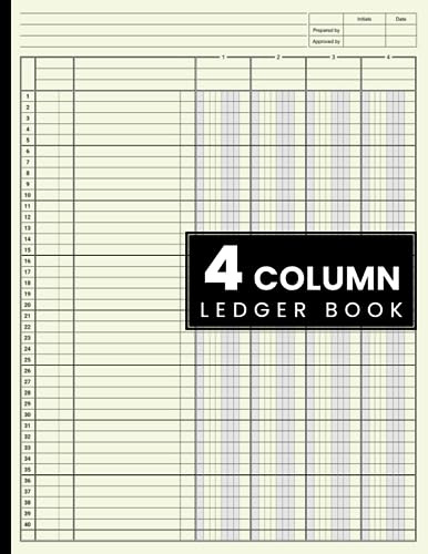 4 Column Ledger Book: Accounting Ledger Book for Bookkeeping, 4 Column Ledger, Columnar Pad Journal Notebook / income and Expense Log Book for Small Business and Personal Finance.