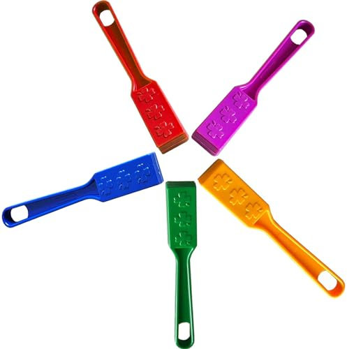 Dacefloy Magnetische Bingo-Stäbe, 19,1 cm, mit Magnetleiste, Wissenschaft, Lernbedarf, 5 Farben, Sammelwerkzeug für Büroklammern, Nägel, Schrauben, Nadeln, Nähnadeln und Nieten