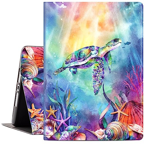 Lokigo New iPad 10.2 Case for iPad 9th Generation Case/iPad 8th Gen/iPad 7th Gen 10.2 Inch iPadCase for Kids Multi-Angles Viewing iPad Cover 9th Generation Case,Turtle